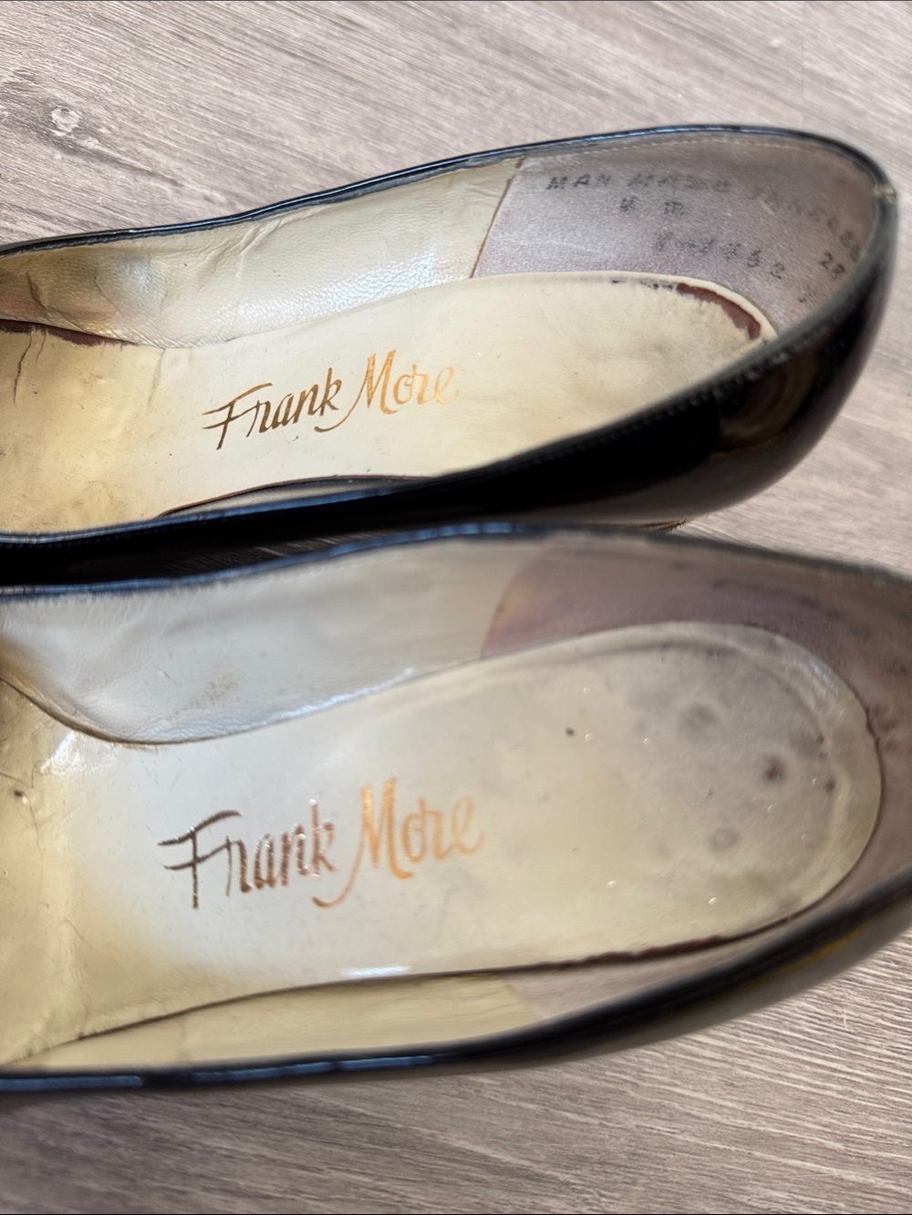 Vintage Black Patent Pumps with Leopard Calf Hair Accent - Picture 2 of 8